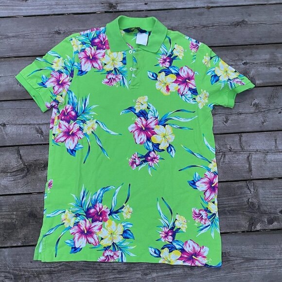 Polo Ralph Lauren Floral Golf Shirt Medium - Picture 1 of 2